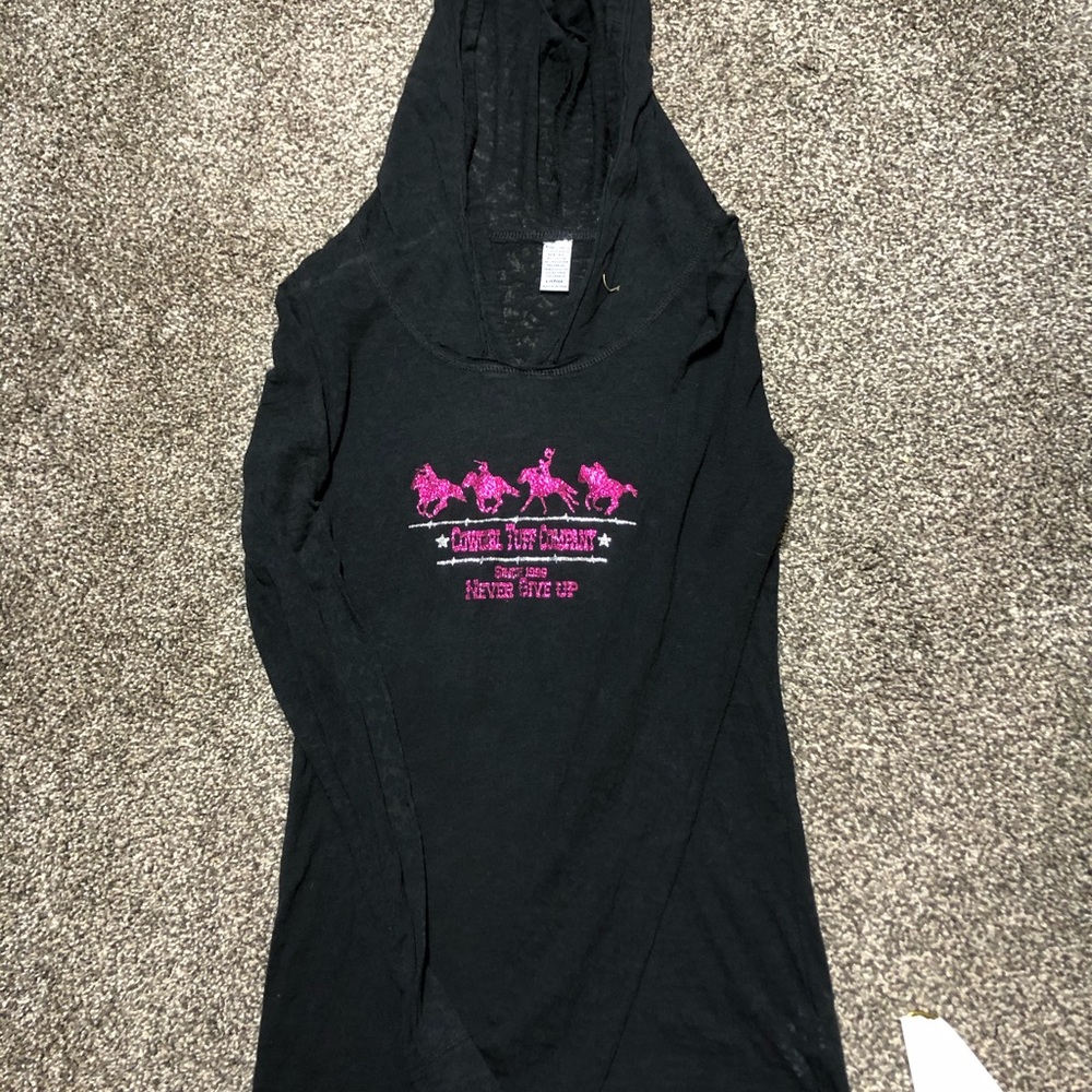 Large Cowgirl Tuff shirt with hood
